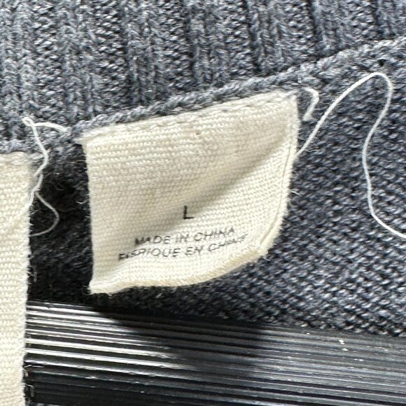 Anthropologie Moth Sweater Womens Large Gray Wool Blend Layered Look Tunic - Picture 5 of 8